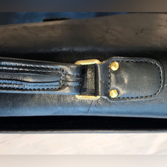 RARE Vintage Coach Gen Leather Large  Morgan Briefcase wBrass TouchLock Closure - Picture 11 of 16